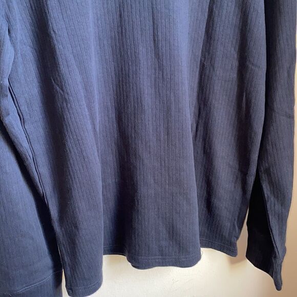 SLATE & STONE Navy Ribbed Long Sleeve TShirt-XL - Picture 7 of 9